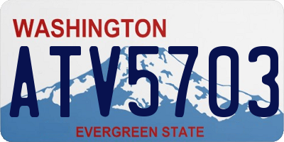 WA license plate ATV5703