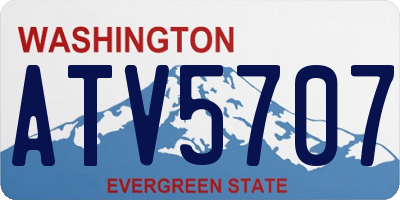 WA license plate ATV5707