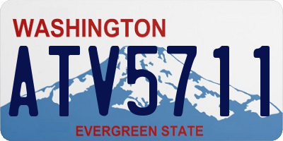 WA license plate ATV5711