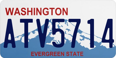 WA license plate ATV5714
