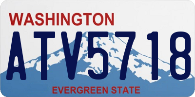 WA license plate ATV5718