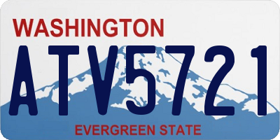 WA license plate ATV5721