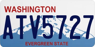 WA license plate ATV5727