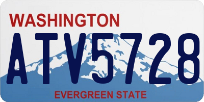 WA license plate ATV5728