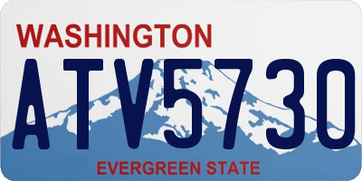 WA license plate ATV5730