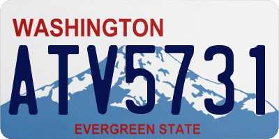 WA license plate ATV5731