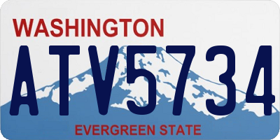 WA license plate ATV5734