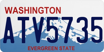 WA license plate ATV5735