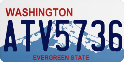 WA license plate ATV5736