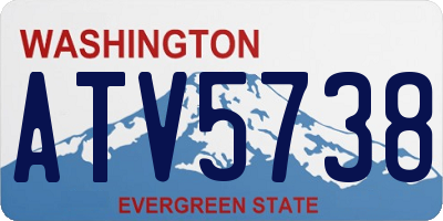 WA license plate ATV5738