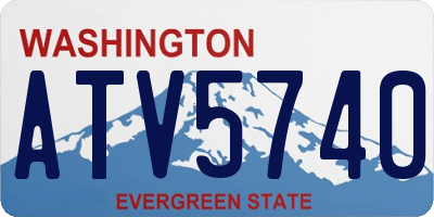 WA license plate ATV5740