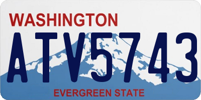 WA license plate ATV5743