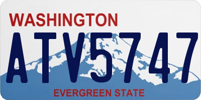 WA license plate ATV5747