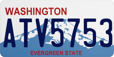 WA license plate ATV5753