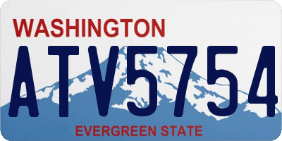WA license plate ATV5754