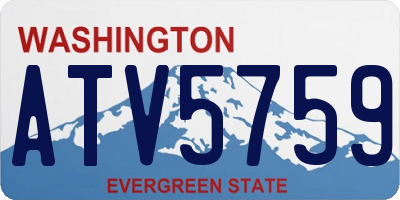 WA license plate ATV5759