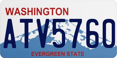 WA license plate ATV5760