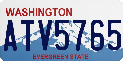 WA license plate ATV5765