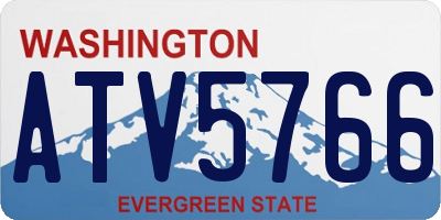 WA license plate ATV5766