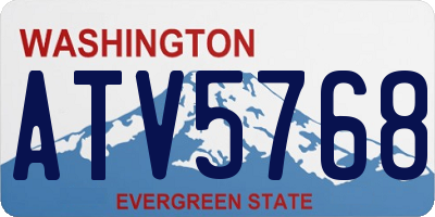 WA license plate ATV5768