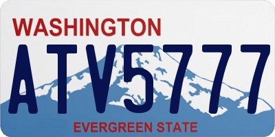 WA license plate ATV5777