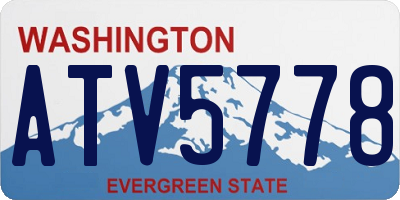 WA license plate ATV5778