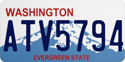 WA license plate ATV5794