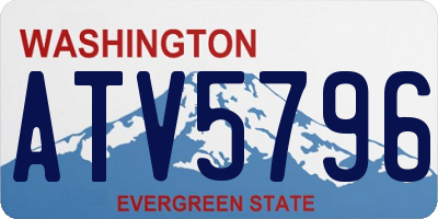 WA license plate ATV5796