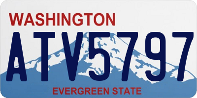 WA license plate ATV5797