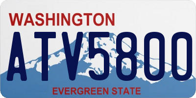 WA license plate ATV5800