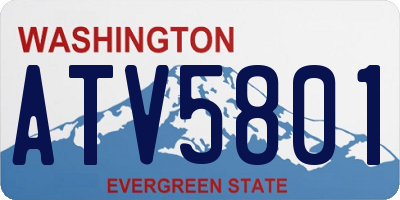 WA license plate ATV5801
