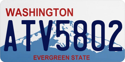 WA license plate ATV5802