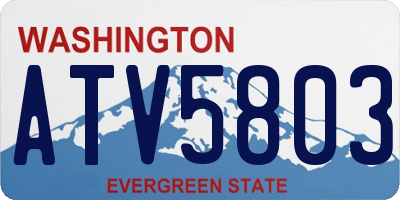 WA license plate ATV5803