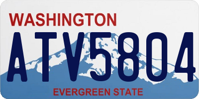 WA license plate ATV5804