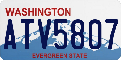 WA license plate ATV5807