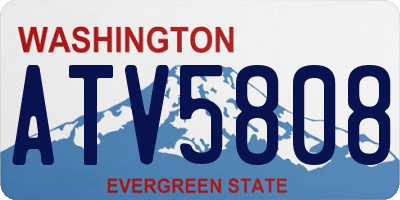 WA license plate ATV5808