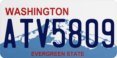 WA license plate ATV5809