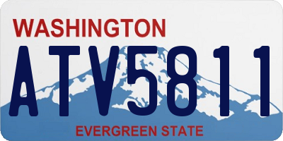 WA license plate ATV5811