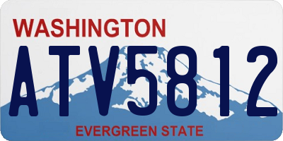 WA license plate ATV5812