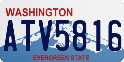 WA license plate ATV5816