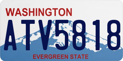 WA license plate ATV5818