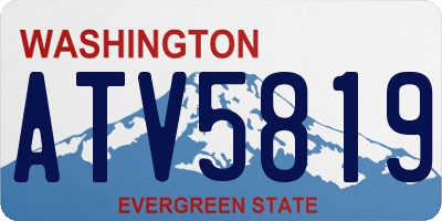 WA license plate ATV5819