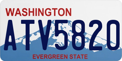WA license plate ATV5820