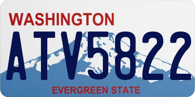 WA license plate ATV5822