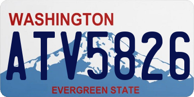 WA license plate ATV5826