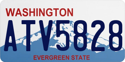 WA license plate ATV5828