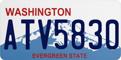 WA license plate ATV5830
