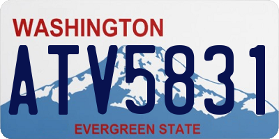 WA license plate ATV5831