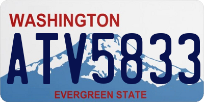 WA license plate ATV5833