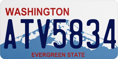 WA license plate ATV5834